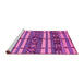 Sideview of Machine Washable Oriental Pink Industrial Rug, wshurb1171pnk