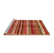 Sideview of Machine Washable Industrial Modern Mango Orange Rug, wshurb1172