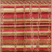 Square Mid-Century Modern Mango Orange Oriental Rug, urb1172