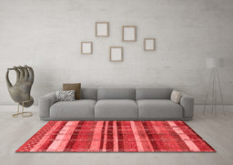 Industrial Red Washable Rugs