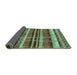 Sideview of Oriental Turquoise Industrial Rug, urb1172turq