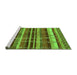 Sideview of Machine Washable Oriental Green Industrial Area Rugs, wshurb1172grn