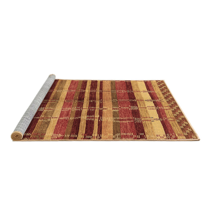 Sideview of Machine Washable Oriental Brown Industrial Rug, wshurb1172brn