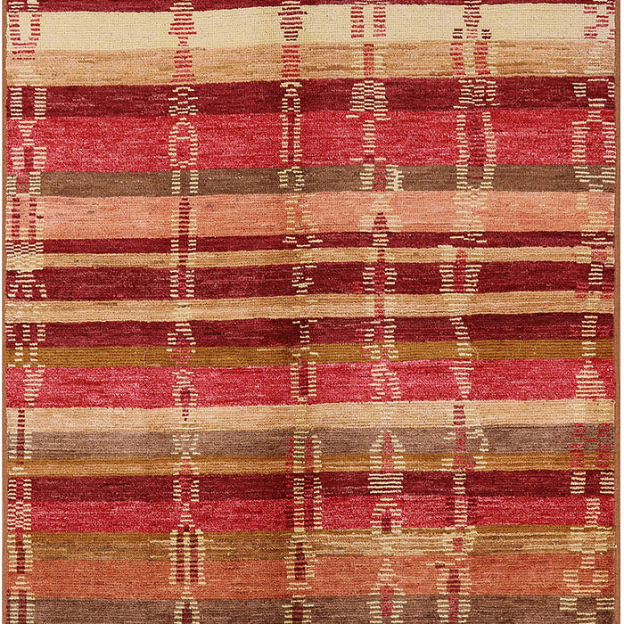 Mid-Century Modern Mango Orange Oriental Rug, urb1172