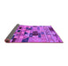 Sideview of Southwestern Purple Country Rug, urb1173pur