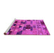 Sideview of Machine Washable Southwestern Pink Country Rug, wshurb1173pnk