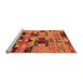 Sideview of Machine Washable Southwestern Orange Country Area Rugs, wshurb1173org