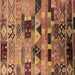 Square Southwestern Brown Country Rug, urb1173brn