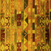 Square Southwestern Yellow Country Rug, urb1173yw