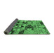 Sideview of Southwestern Emerald Green Country Rug, urb1173emgrn