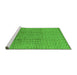 Sideview of Machine Washable Solid Green Modern Area Rugs, wshurb1174grn