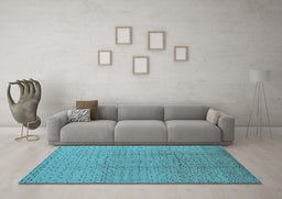 Machine Washable Solid Light Blue Modern Rug in a Living Room, wshurb1174lblu