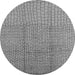 Round Solid Gray Modern Rug, urb1174gry