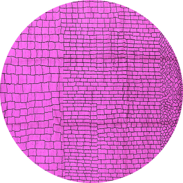 Round Solid Pink Modern Rug, urb1174pnk