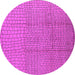 Round Solid Pink Modern Rug, urb1174pnk