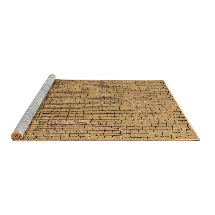 Sideview of Machine Washable Solid Brown Modern Rug, wshurb1174brn