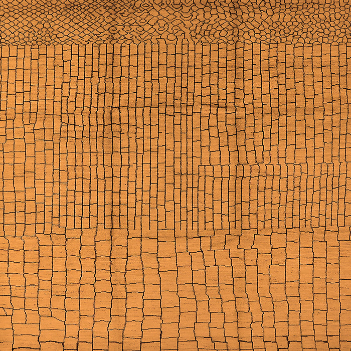 Square Machine Washable Solid Orange Modern Area Rugs, wshurb1174org