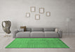 Machine Washable Solid Emerald Green Modern Area Rugs in a Living Room,, wshurb1174emgrn