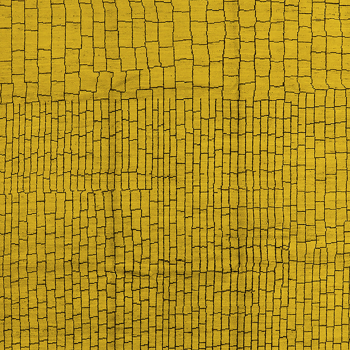 Machine Washable Solid Yellow Modern Rug, wshurb1174yw