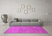 Machine Washable Solid Pink Modern Rug in a Living Room, wshurb1174pnk