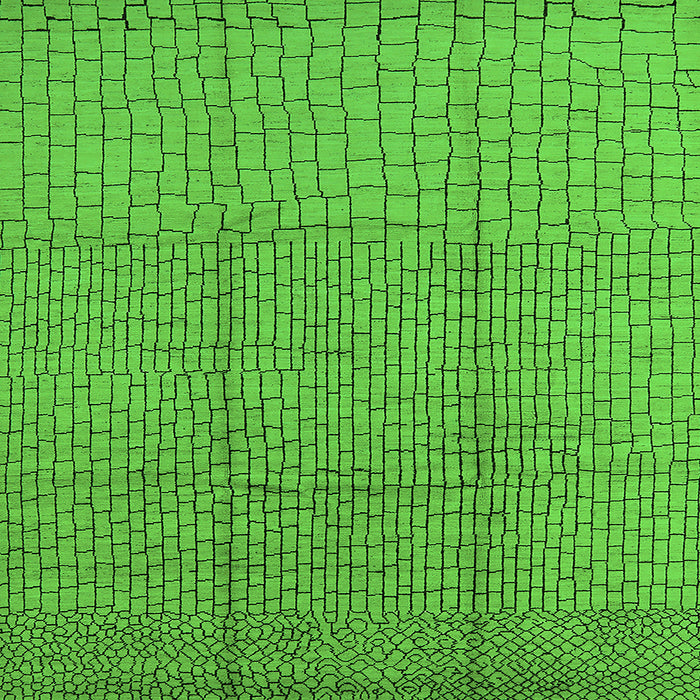 Square Solid Green Modern Rug, urb1174grn