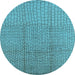 Round Solid Light Blue Modern Rug, urb1174lblu