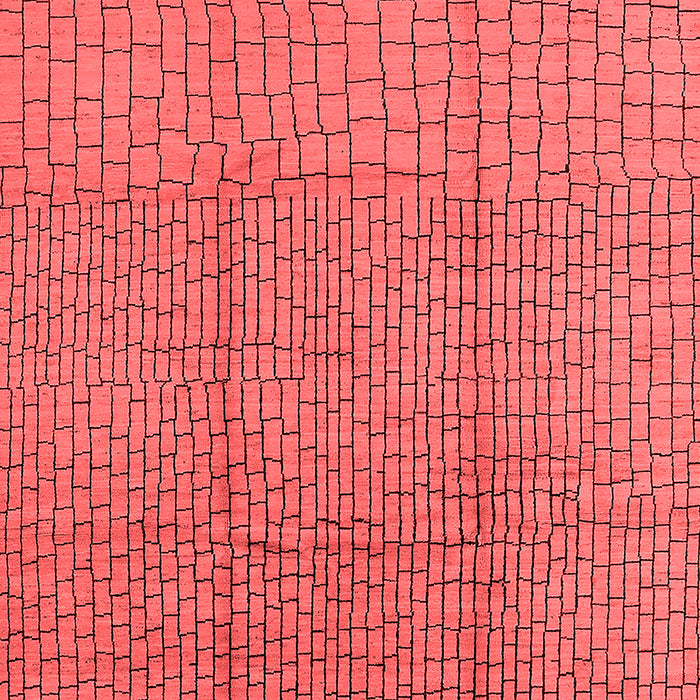 Machine Washable Solid Red Modern Rug, wshurb1174red