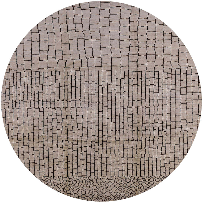 Round Machine Washable Industrial Modern Puce Purple Rug, wshurb1174