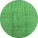 Round Solid Emerald Green Modern Rug, urb1174emgrn