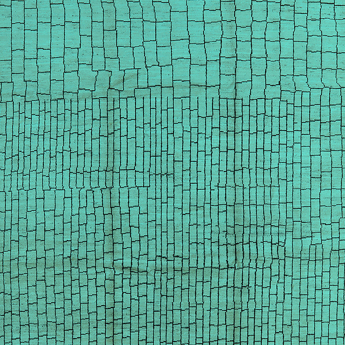 Machine Washable Solid Turquoise Modern Area Rugs, wshurb1174turq