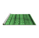 Sideview of Machine Washable Southwestern Emerald Green Country Area Rugs, wshurb1175emgrn