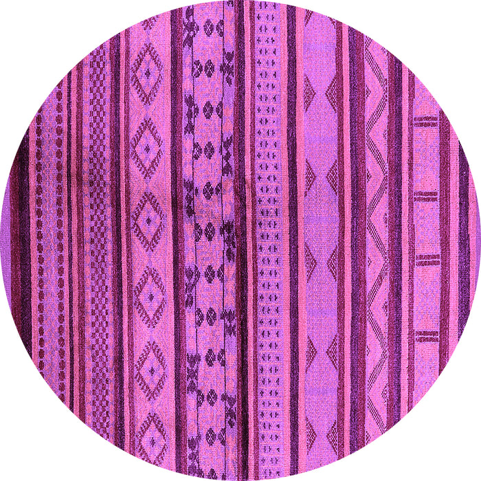 Round Southwestern Purple Country Rug, urb1175pur