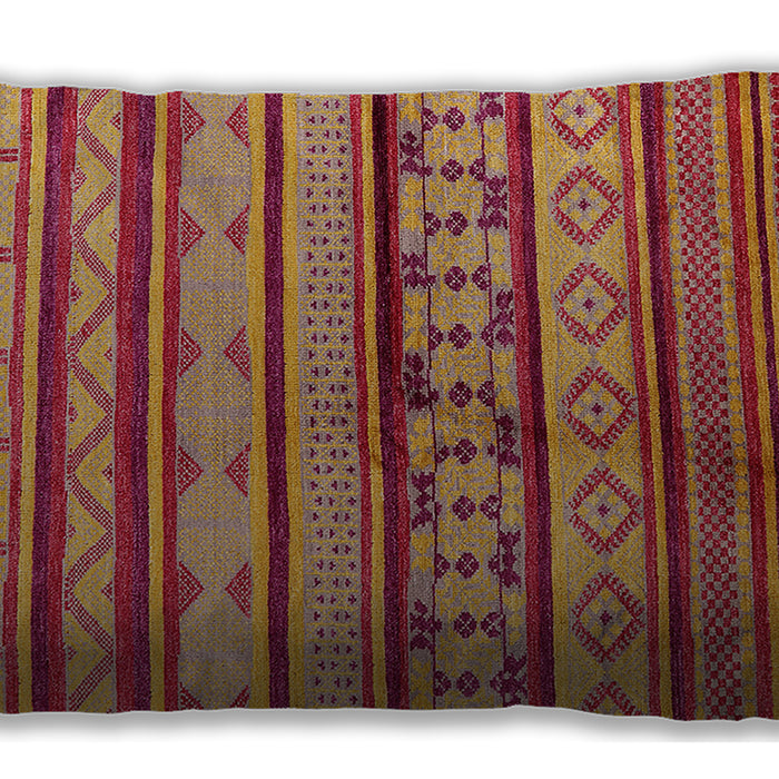 Mid-Century Modern Urban Brown Sand Brown Lumbar Throw Pillow, 13 inch by 19 inch, lburb1175