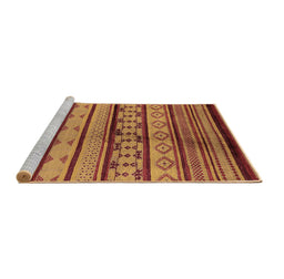 Sideview of Machine Washable Southwestern Brown Country Rug, wshurb1175brn