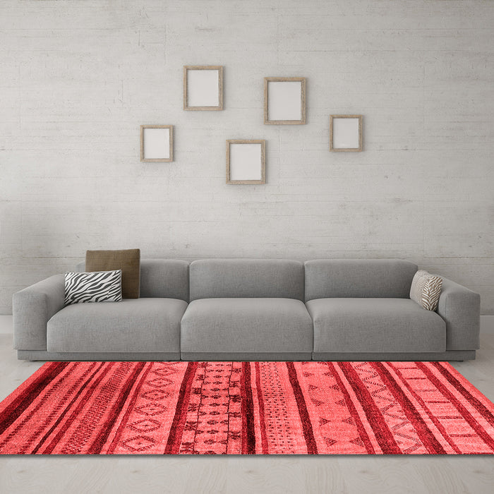 Country Red Washable Rugs