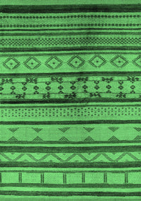 Southwestern Emerald Green Country Rug, urb1175emgrn