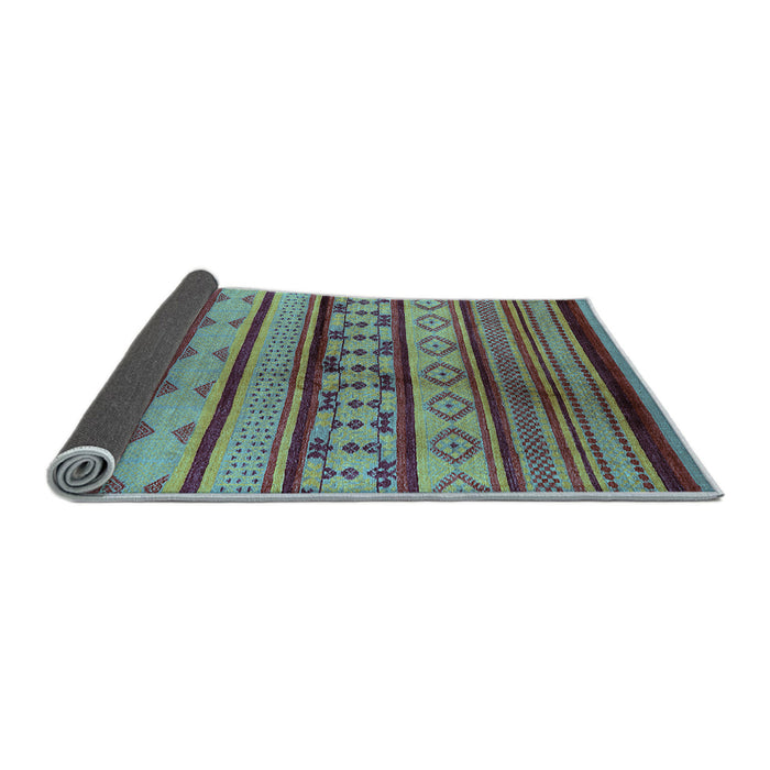 Sideview of Southwestern Light Blue Country Rug, urb1175lblu