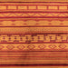 Square Machine Washable Southwestern Orange Country Area Rugs, wshurb1175org