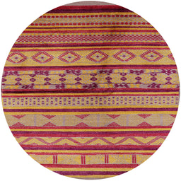 Round Machine Washable Industrial Modern Brown Sand Brown Rug, wshurb1175