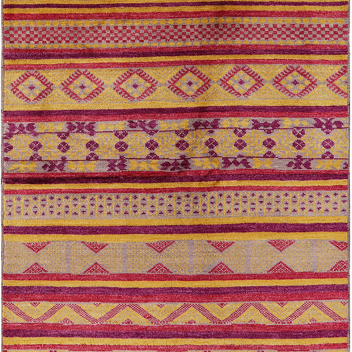 Mid-Century Modern Brown Sand Brown Southwestern Rug, urb1175