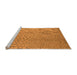 Sideview of Machine Washable Solid Orange Modern Area Rugs, wshurb1176org