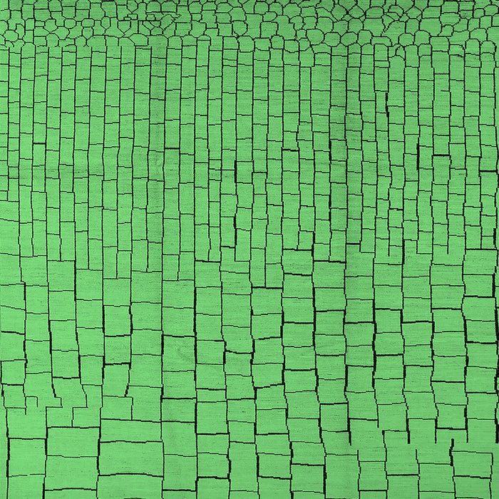 Square Machine Washable Solid Emerald Green Modern Area Rugs, wshurb1176emgrn