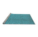 Sideview of Machine Washable Solid Light Blue Modern Rug, wshurb1176lblu