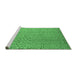Sideview of Machine Washable Solid Emerald Green Modern Area Rugs, wshurb1176emgrn