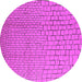 Round Solid Pink Modern Rug, urb1176pnk