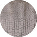 Round Mid-Century Modern Silver Pink Solid Rug, urb1176