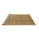 Sideview of Machine Washable Solid Brown Modern Rug, wshurb1176brn