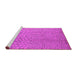 Sideview of Machine Washable Solid Pink Modern Rug, wshurb1176pnk