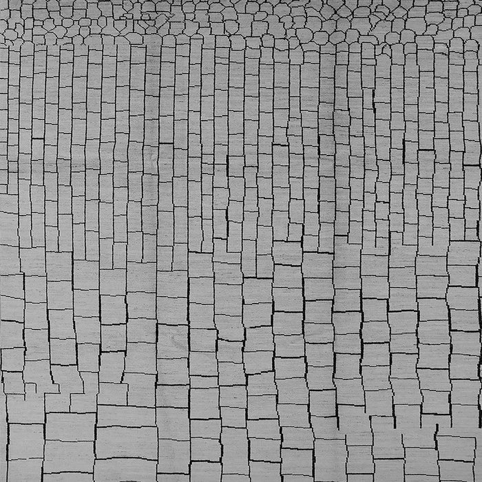 Square Machine Washable Solid Gray Modern Rug, wshurb1176gry