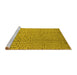 Sideview of Machine Washable Solid Yellow Modern Rug, wshurb1176yw